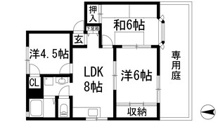 グレースＢ棟の物件間取画像